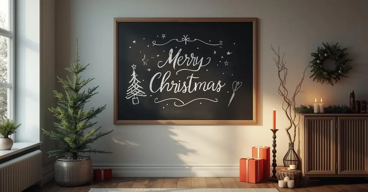 christmas chalkboard art