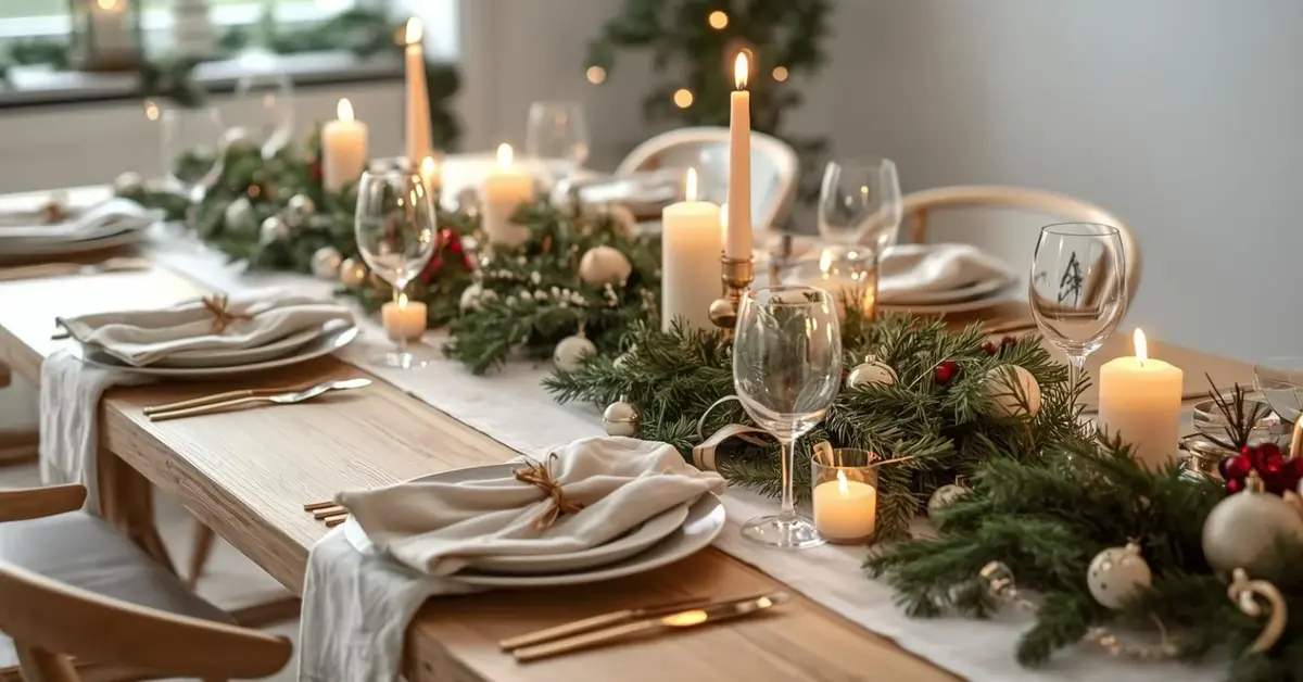 christmas table settings
